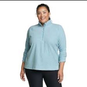 Eddie Bauer Sky Blue Women's Quarter-Zip Fleece
